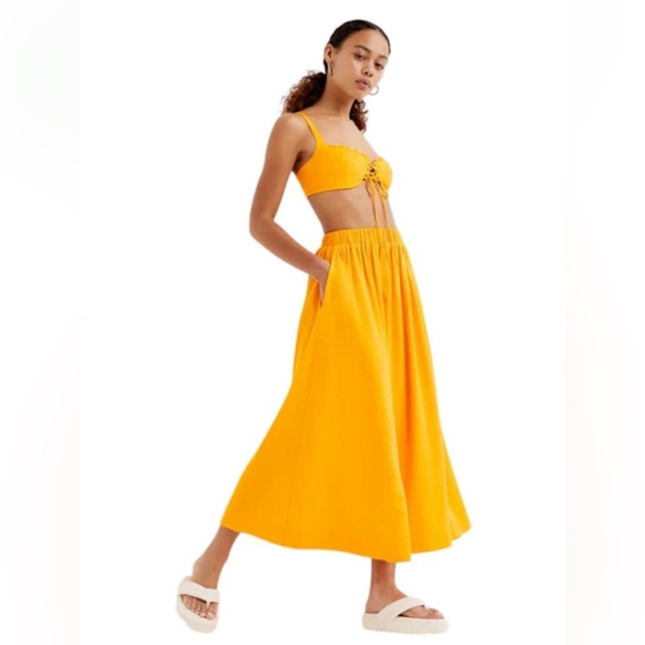 For Love & Lemons Clementine Midi Skirt - Picture 1 of 8